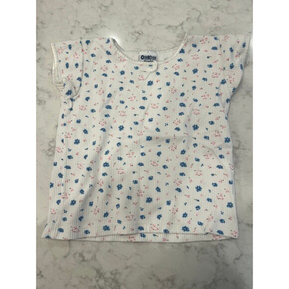 Vintage VTG Osh Kosh Vintage VTG floral wafle knit short sleeve 2T t-shirt - Picture 1 of 4